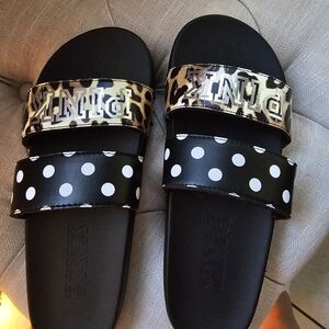 Pink Leopard and Polka Dot Slides